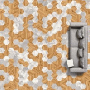 Laminate flooring timeless Moods collection Big Hexagon 261 colorz