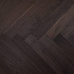 Wood Vidar Design Flooring Black Walnut 5 Herringbone Collection-Chocolate