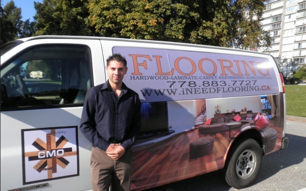 The first company vehicle | CMO Flooring